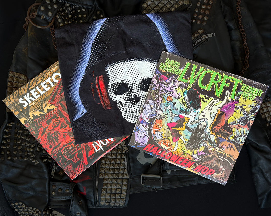 Skeleton Sam Super Bundle – 2 Spooky Vinyls + OG Tee
